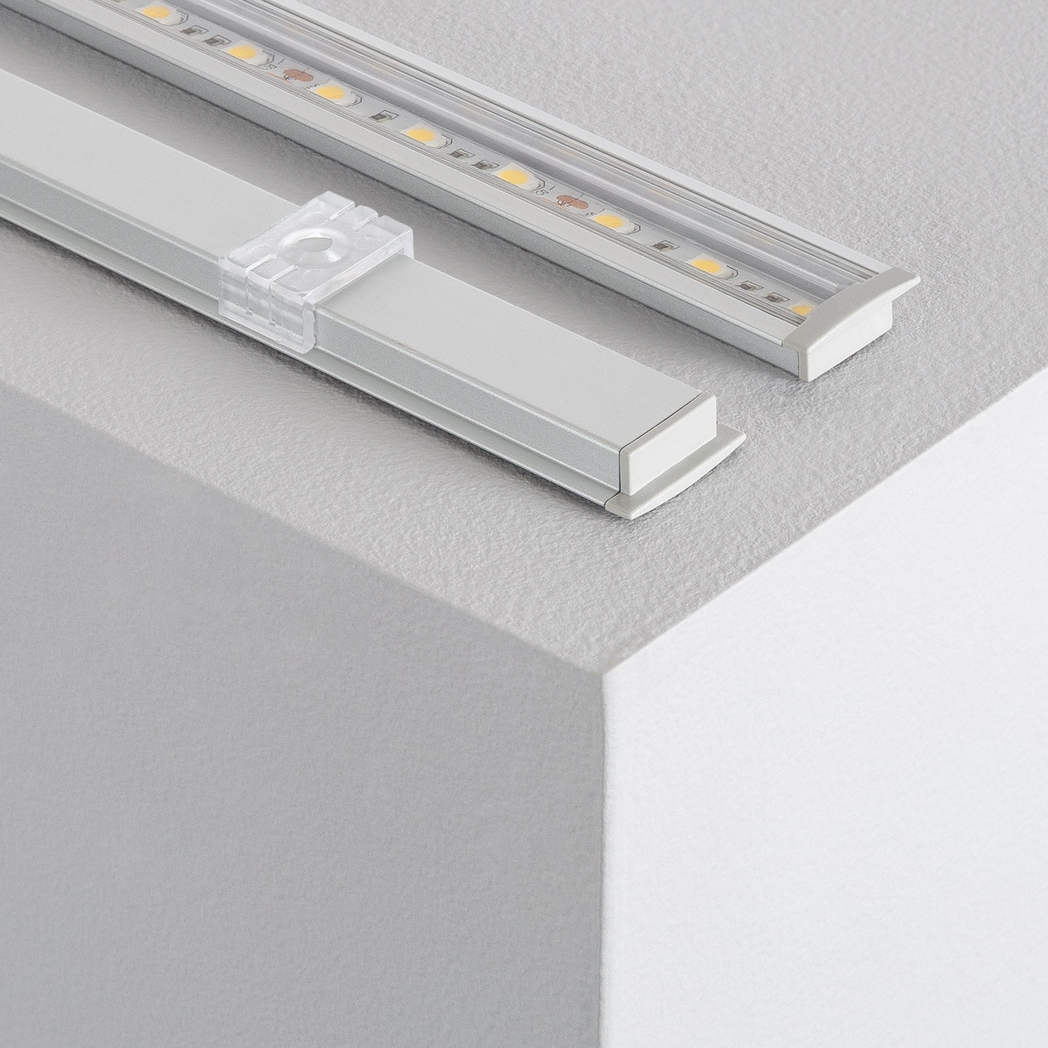 Recessed Aluminium Profile For Length Led Strips Up To Mm Ledkia