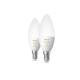 Produit de Pack 2 Ampoules LED Intelligentes E14 5.2W 470 lm B39 PHILIPS Hue White 