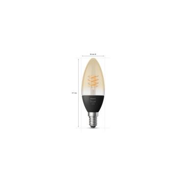 Product van Pack 2 st  LED Lampen  Filament E14 4.5W 300 lm B35 PHILIPS Hue White