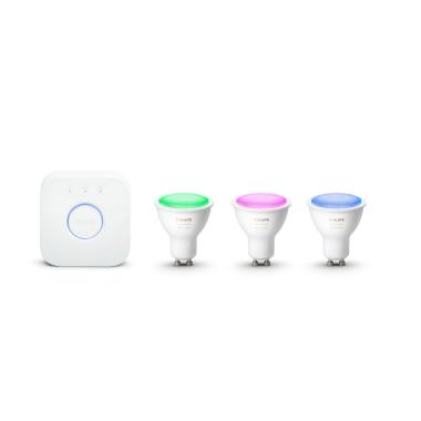 Prodotto da Starter Kit Lampadine LED GU10 Smart 3x4.3W 350 lm Hue White Color PHILIPS 