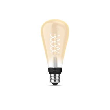 Product van LED Lamp Filament  E27 7W 550 lm ST72 PHILIPS Hue White Edison