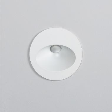 Product of 3W Coney Outdoor Round Recessed LED Wall Lamp in White