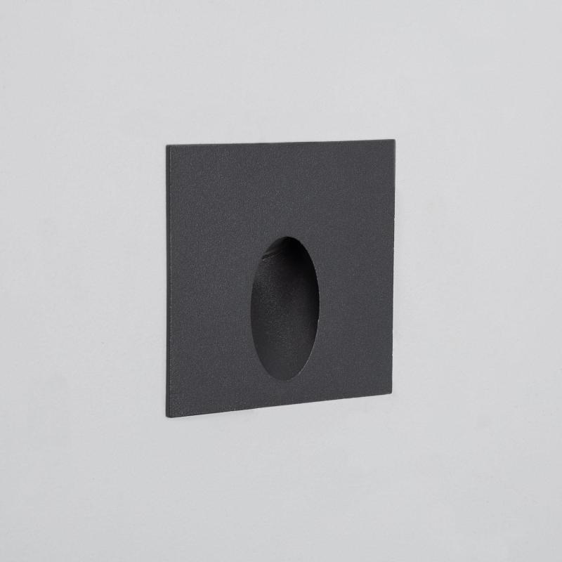 Product of 3W Ellis Square Recessed Outdoor Wall Light in Grey