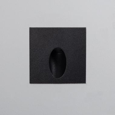 Product of 3W Ellis Square Recessed Outdoor Wall Light in Black