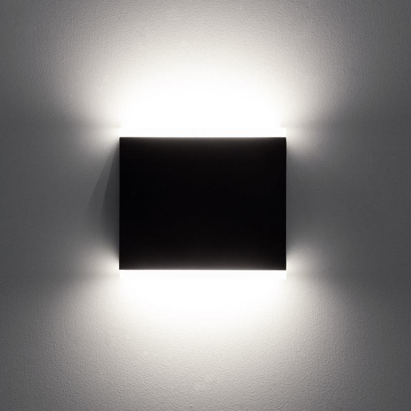 Produit de Applique Murale LED Extérieure Orus 6W Éclairage Double Face Carrée Noire 