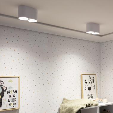 Prodotto da Applique da Soffitto con Lampadina GU10 Doppia Bianco Space