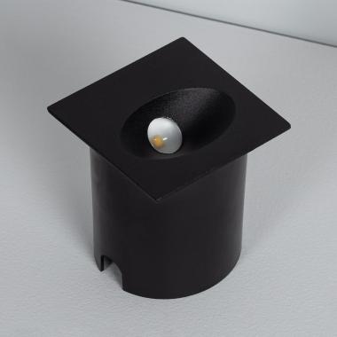 Product of 3W Coney Outdoor Recessed LED Wall Lamp in Black