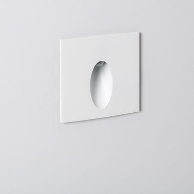 Producto de LED-Wandleuchte Aussen 3W Einbau Quadratisch Weiss Oval Wabi