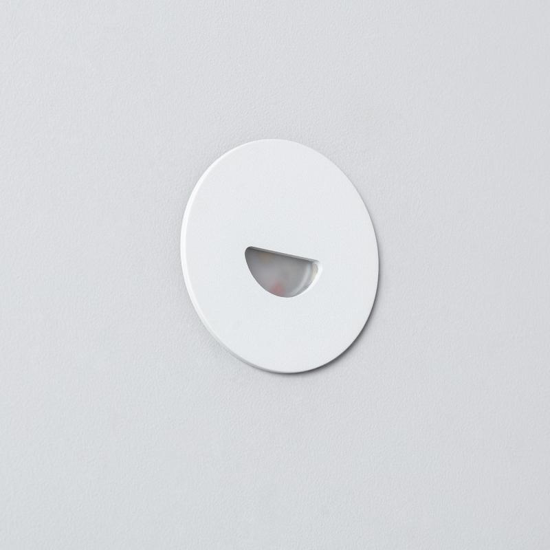 Product of 2W Guell Round Aluminium LED Wall Spotlight in White IP65