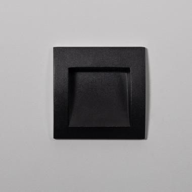 Product of 4W Leif Outdoor Square Recessed Black LED Wall Light