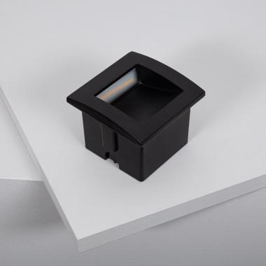 Product of 4W Leif Outdoor Square Recessed Black LED Wall Light