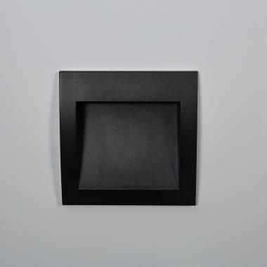 Produit de Balise LED Extérieure 4W Encastrable au Mur Carrée Natt Noire