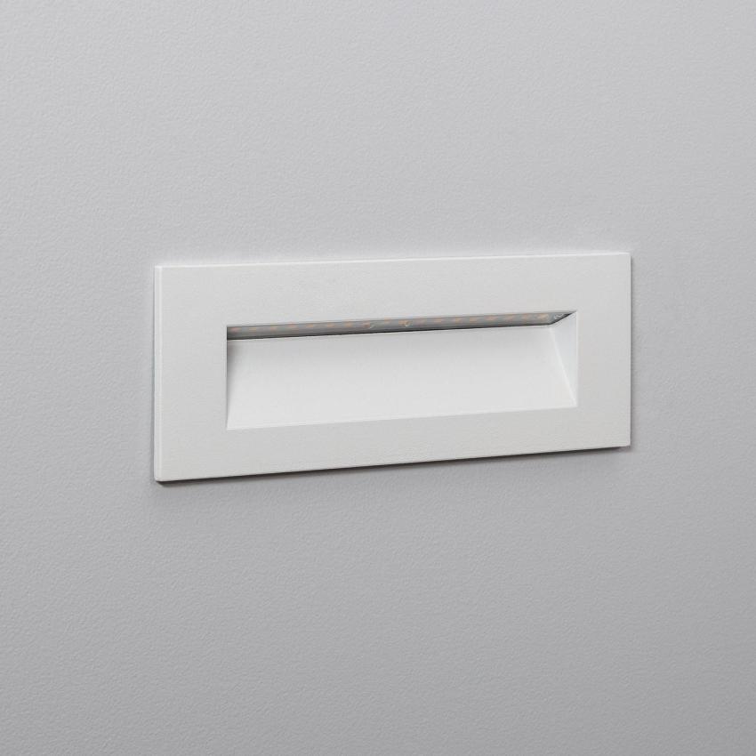 Product of 6W Groult Outdoor Rectangular Recessed LED Wall Light in White