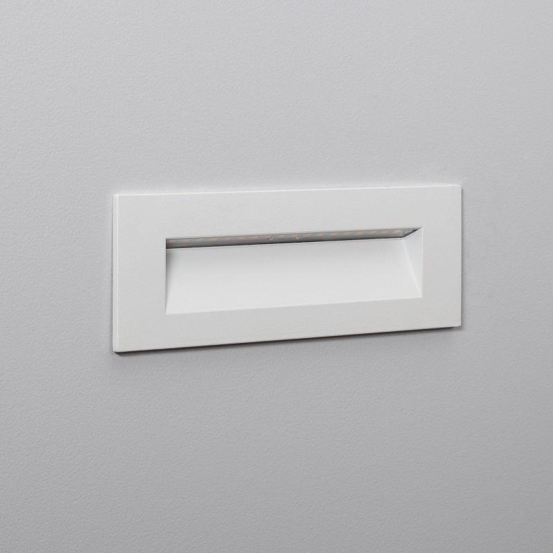 Produit de Balise LED Extérieure 6W Encastrable au Mur Rectangulaire Groult Blanche 