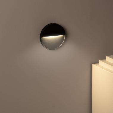 Product of Jade 4W Black Round Aluminium LED Wall Lamp