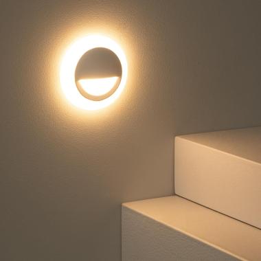 Product van Wandlamp LED 3W Aluminium Rond Oculare wit