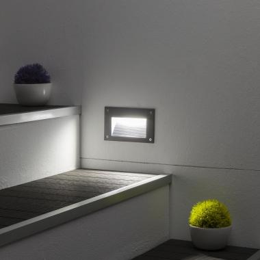 Product van Wandlamp Outdoor LED 3W  Inbouw Mystic   Grijs