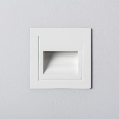 Produit de Balise LED Extérieure 3W Encastrable au Mur Carrée Wabi Blanche