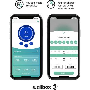 Product van Elektrische Autolader WALLBOX Pulsar Plus 22kW Driefase 7m 