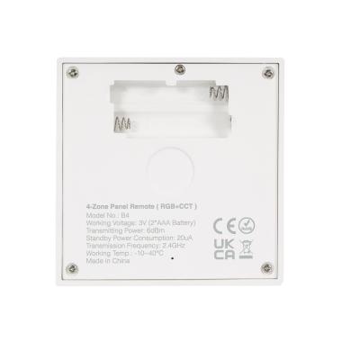Product van Controller RGB 12/24V DC + RF Afstandsbediening 4 zones MiBoxer