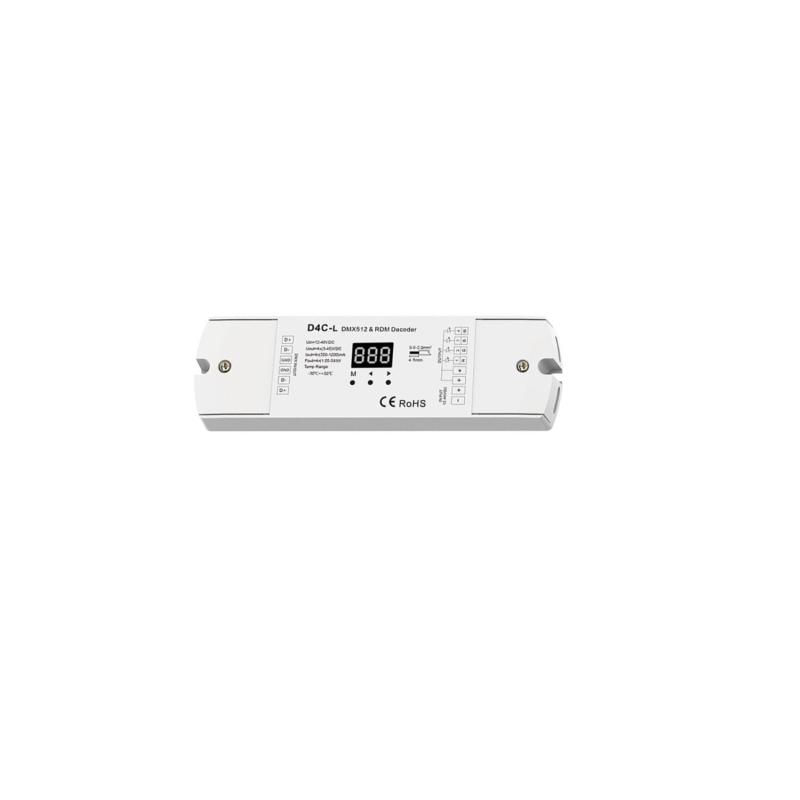 Product van Decoder DMX512 & RDM 12-48V DC 350-1200mA 4 Kanalen