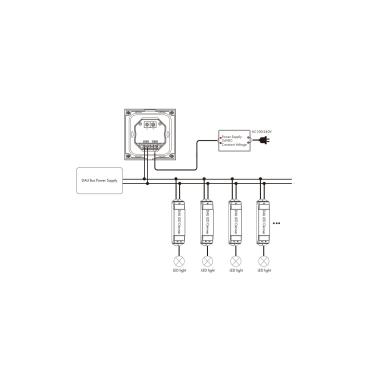 Product of 4 Zone Tactile Wall Mounted DALI RGB Master Dimmer