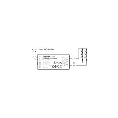 Product of MiBoxer FUT035S 12/24V DC CCT LED Dimmer Controller 