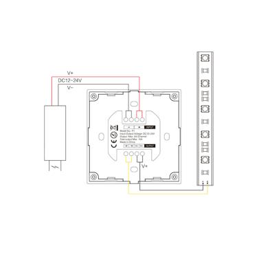 Product of MiBoxer P1 12/24V DC Monochrome Wall Mounted Touch RF LED Dimmer Controller