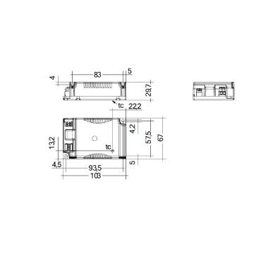 Produkt von Treiber Tridonic LC 1050mA fixC C SNC 198-264V Ausgang 30-43V 31.5-45W 87500564