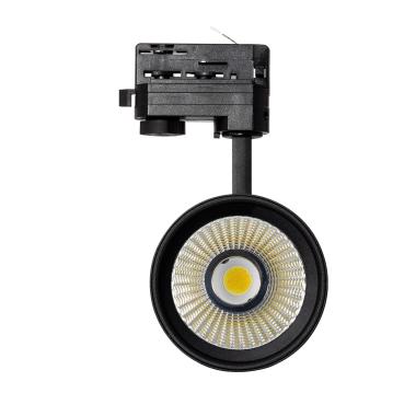 Produit de Spot LED New d'Angelo 40W Noir CCT CRI90 LIFUD pour Rail Triphasé (3 Allumages)