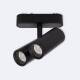 Product of Quartz Double 16W LED Spotlight in Black for 25mm SuperSlim 48V Magnetic Track 