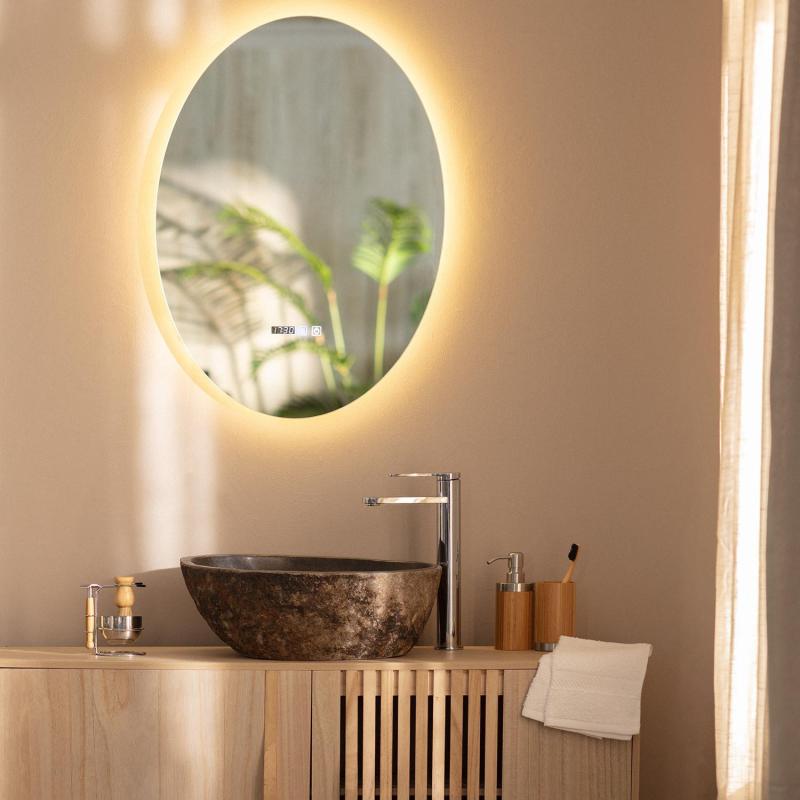 Produit de Miroir Salle de Bain avec Éclairage LED Anti-buée Catedrais 70x50cm