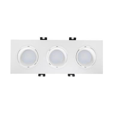 Produit de Spot Downlight Carré Inclinable GU10 6W Coupe 75x235mm PC