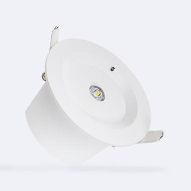 Product of Non Permanent LED Emergency Recessed Light with Ø95 mm Cut Out 120lm 