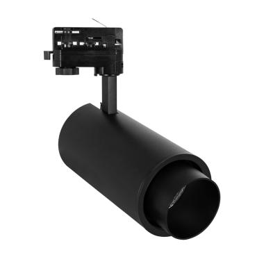 Produit de Spot LED New d'Angelo 40W Noir CCT CRI90 LIFUD Télescopique pour Rail Triphasé (3 Allumages)