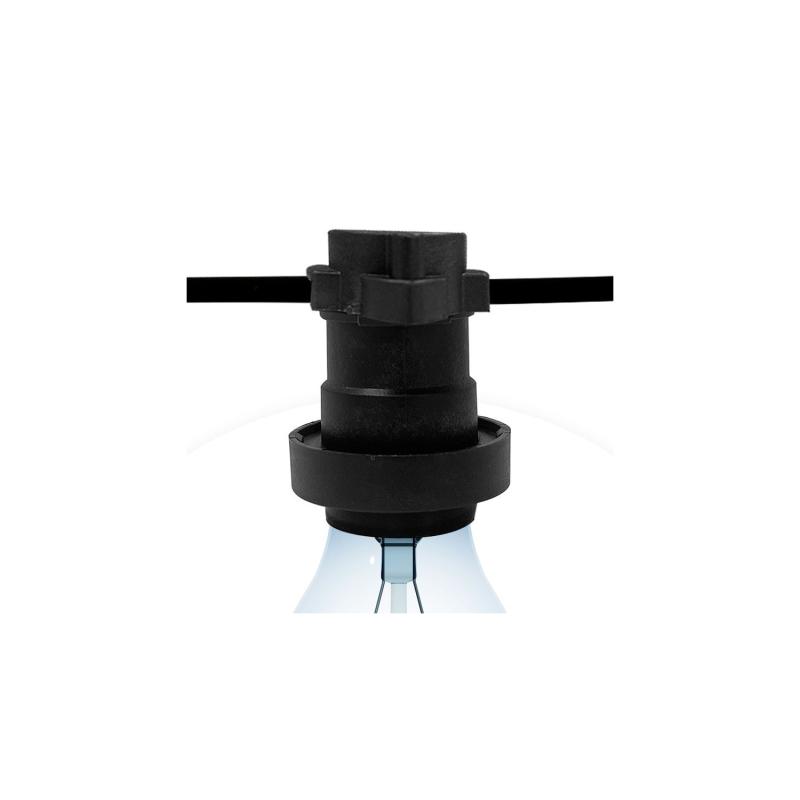 Product van Lichtslinger Outdoor IP44 met Platte Elektrische Kabel en E27 Fitting Zwart