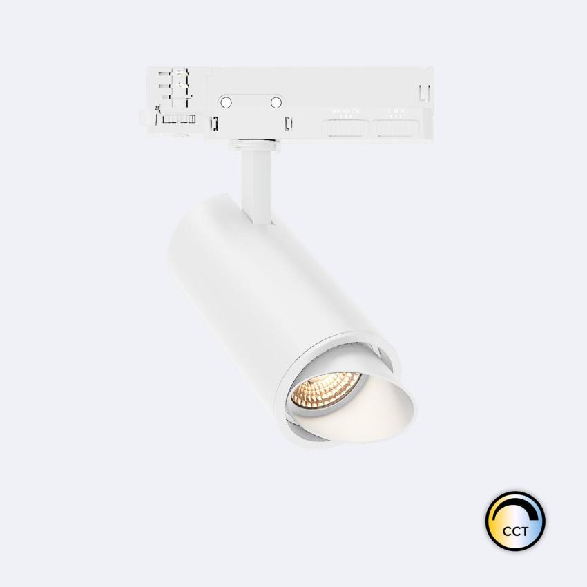 Prodotto da Faretto LED Fasano Bianco 30W Cilindro Obliquo Regolabile CCT No Flicker per Binario Trifase