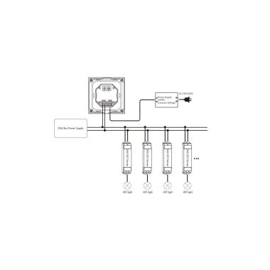 Product of 4 Zone Tactile Wall Mounted DALI Master Dimmer