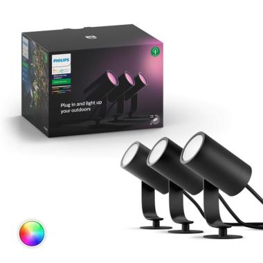 Product of PHILIPS Hue Lily Kit x3 8W LED Spotlight with Spike 