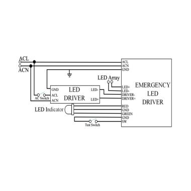 Product van Driver Noodverlichting LIFUD 100-277V uitgang 25-48V 480mA 12W No Flicker LF-GSP