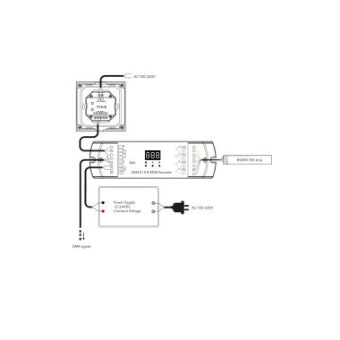 Prodotto da Regolatore Master DMX Touch Monocolore 4 Zone