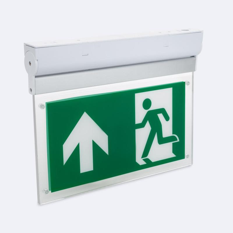 Produit de Signalisation de Secours LED en Saillie 60lm Permanent/Non Permanent Double Face