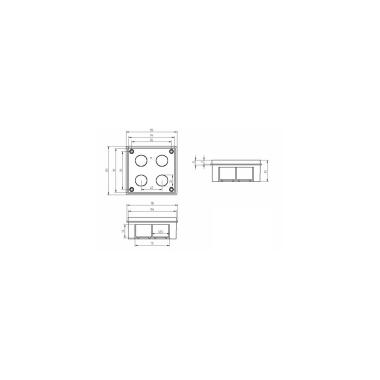 Product of Recessed Junction and Junction Box 105x105x51 mm