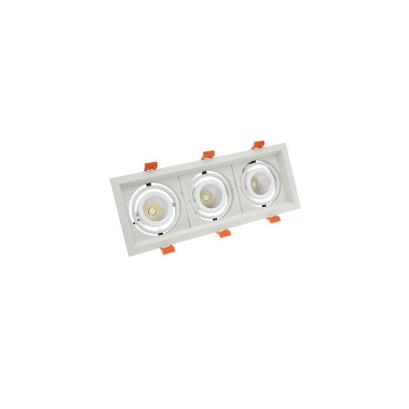 Product van Downlight  Madison Richtbaar CREE COB LED wit 3x10W LIFUD  (UGR 19) Zaag maat 295x110 mm