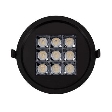 Product van Downlight Rond LED (UGR17) 30W Zwart Zaag Maat Ø 205 mm