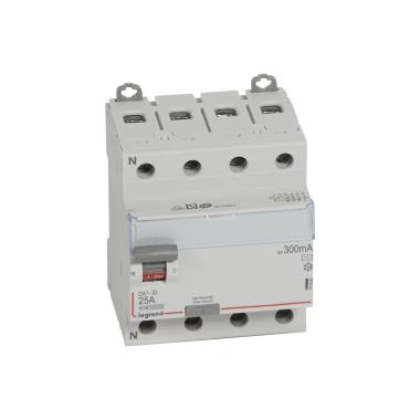 Product of Industrial Differential Switch 4P 300mA 25-63 A 10kA Class AC LEGRAND DX³ 411664