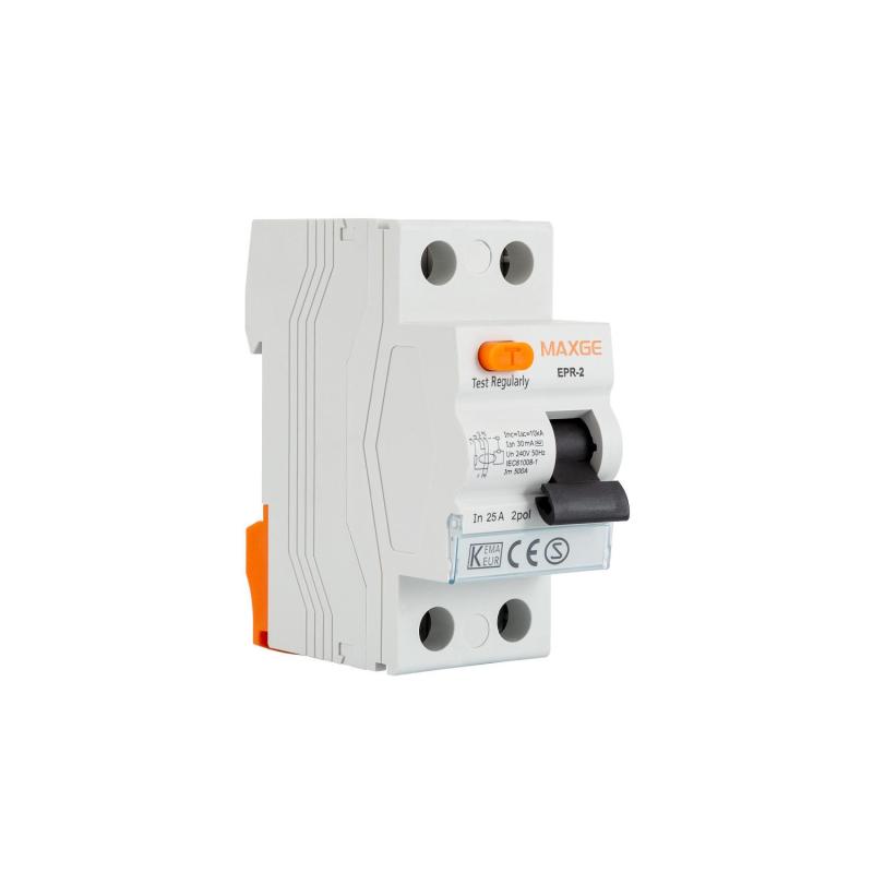 Produit de Interrupteur Différentiel Industriel 2P-30mA 25-40A Class AC-10kA MAXGE 