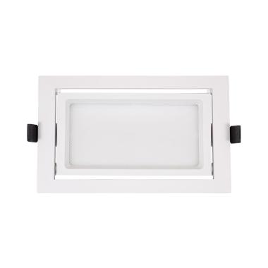 Produit de Downlight LED 38W Rectangulaire Orientable OSRAM CCT 120 lm/W LIFUD Coupe 210x125 mm