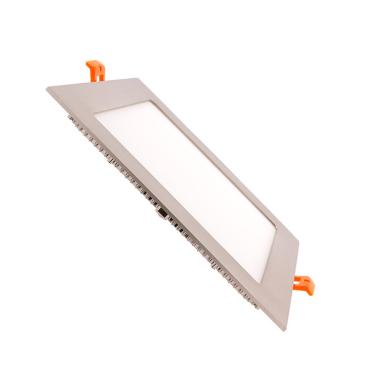 15W Square SuperSlim LED Downlight with 180x180 mm Cut-Out in Silver