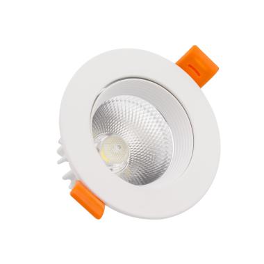 Downlight LED 15W COB Orientabile Circolare Bianco Foro Ø 113mm No Flicker